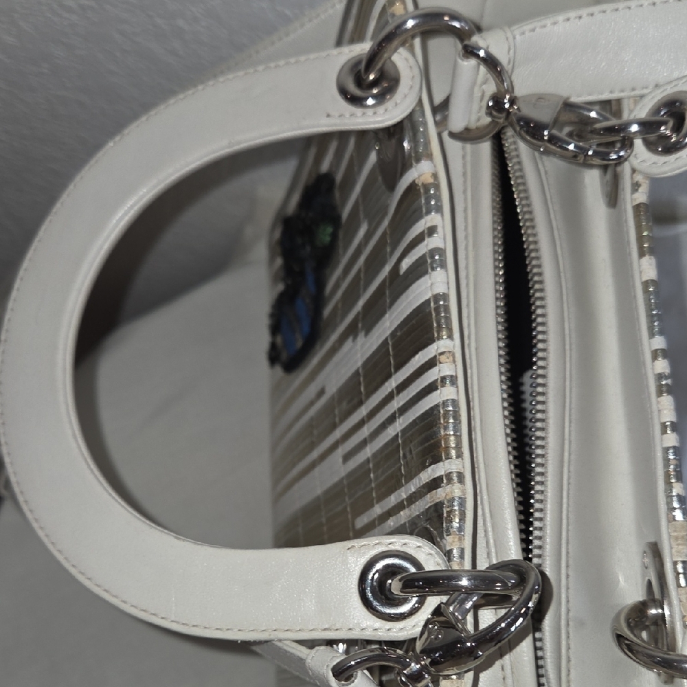 LADY DIOR Gold and Silver Embellished Handbag - Picture 10 of 16